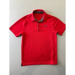 Under Armour Performance Polo‎ Short Sleeve Shirt Men's Size Small Red